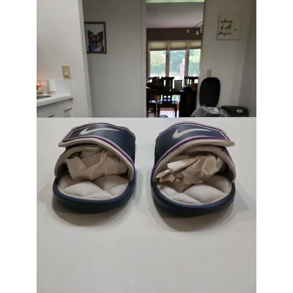 Nike Women's Size 9 Purple And Blue Sandals 431881-405